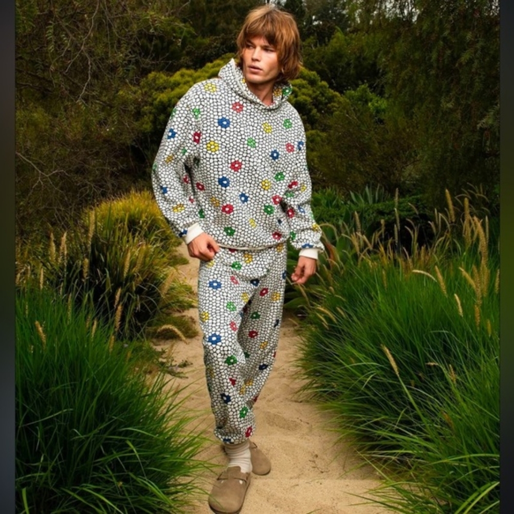 NWT Madhappy x Vilebrequin SWEAT SET Hoodie & Joggers MED Unisex Mosaic Moorea